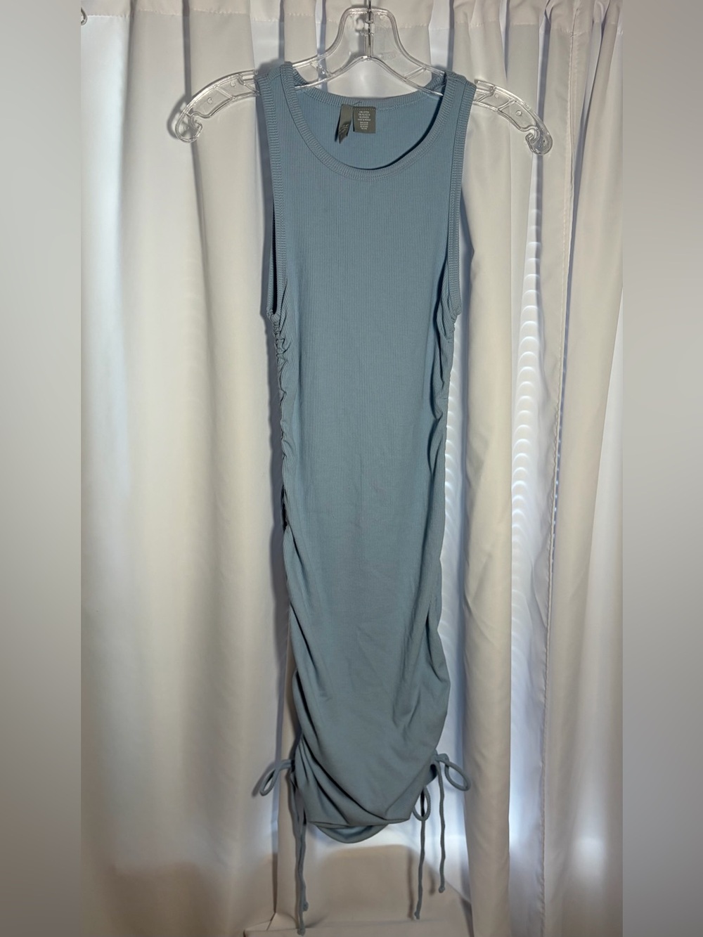 SKY & SPARROW Blue Ribbed Maxi Dress size S